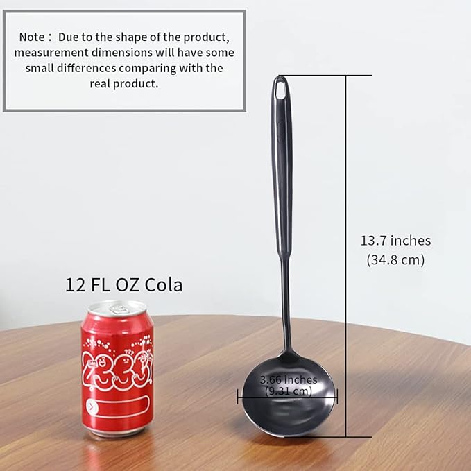 Newness Soup Ladle, Durable 304 Stainless Steel Soup Spoon - Image 8