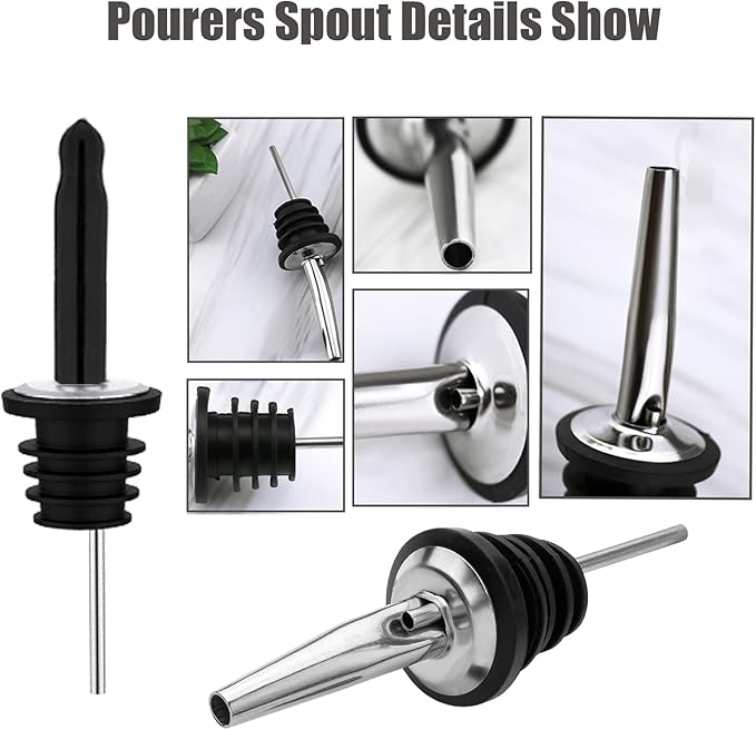 Pafusen 6 Pack Liquor Bottle Pourers, Liquor Pour Spout - Image 8