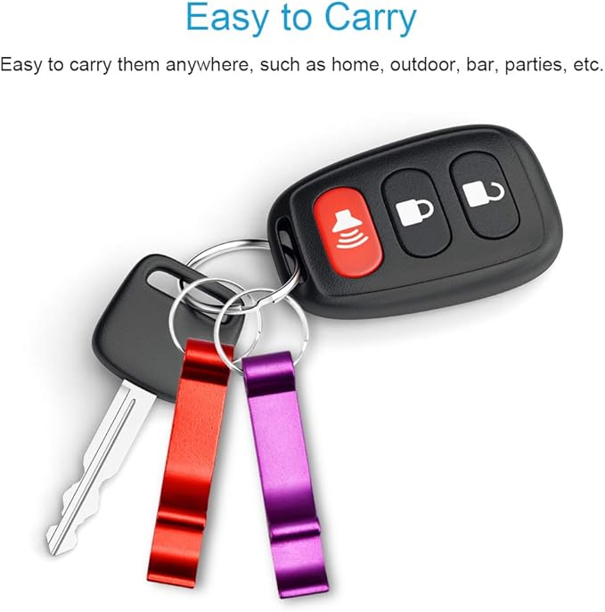 Mcyye 6PCS Colorful Mcyye Beer Bottle Openers, Premium Metal Keychain Bottle - Image 4