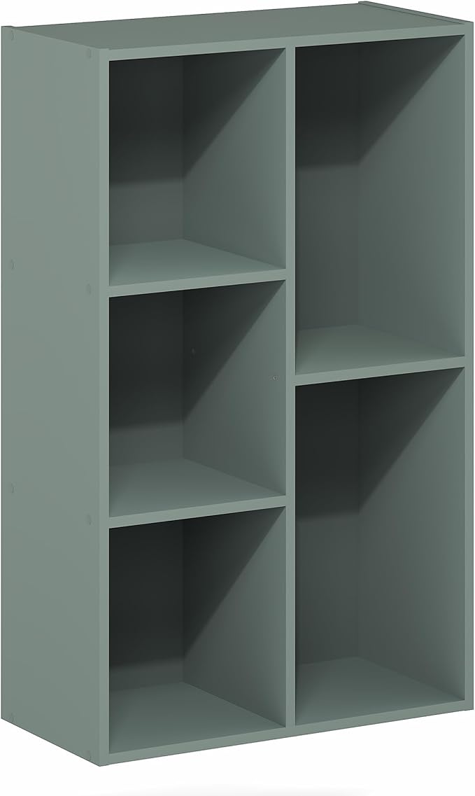 Furinno LUDER Book Shelf, 5-Cube Bookshelf, Reversible Bookcase, 9.4 x 19.5 x - Image 6