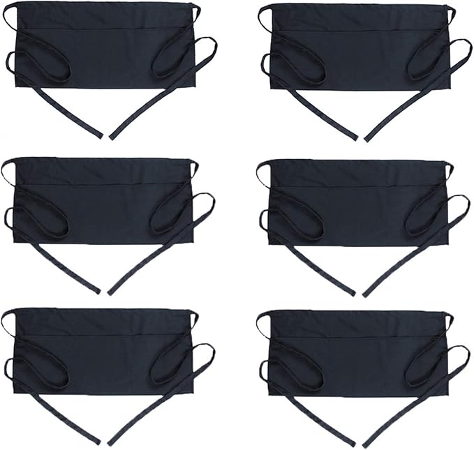 BOHARERS Waist Apron with 3 Pockets 6 Pack by BOHARERS