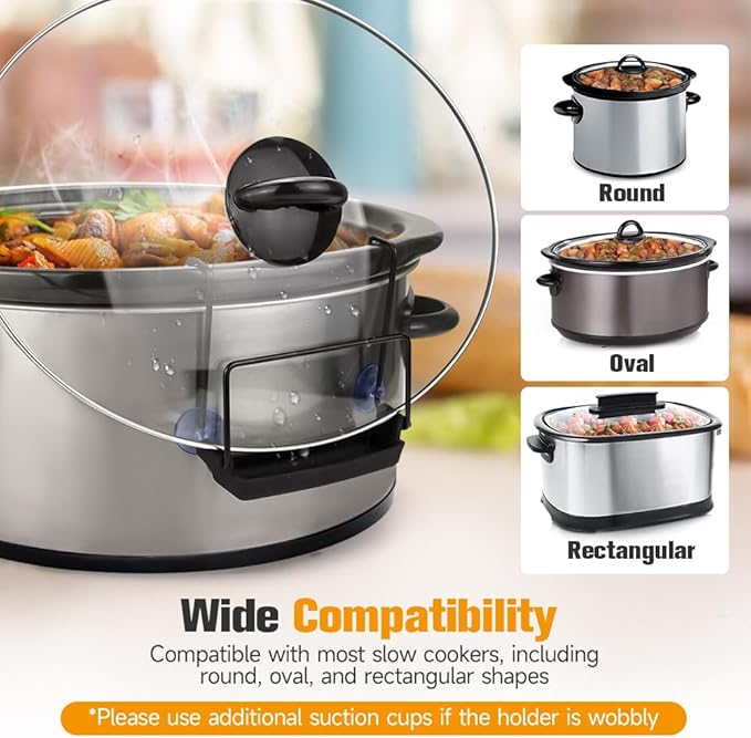 SOPHICO Slow Cooker Lid Holder for Cooking, Hand Free Pot Lid Organizer - Image 5