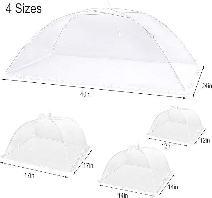 HBlife 7 Pack Pop-Up Mesh Food Cover Tent - Image 2