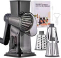 Rotary Cheese Grater with Handle Kitchen Shredder Slicer Grater Slicer Ice by Ziweaye
