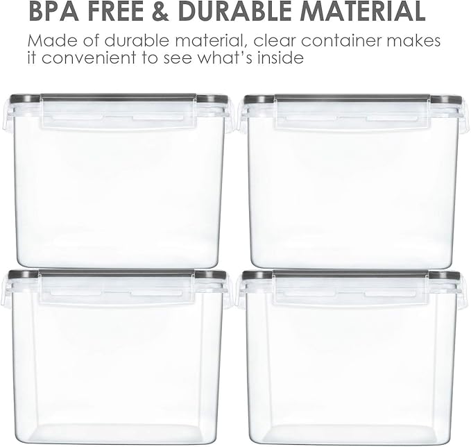 Vtopmart Food Storage Containers 3.3 quart / 3.6L, 4 Pieces BPA Free Plastic - Image 6