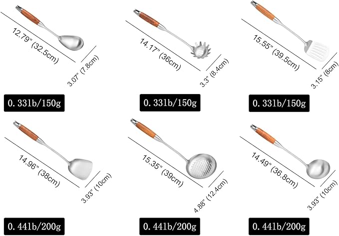 Stainless Steel Kitchen Utensils Set - Image 6