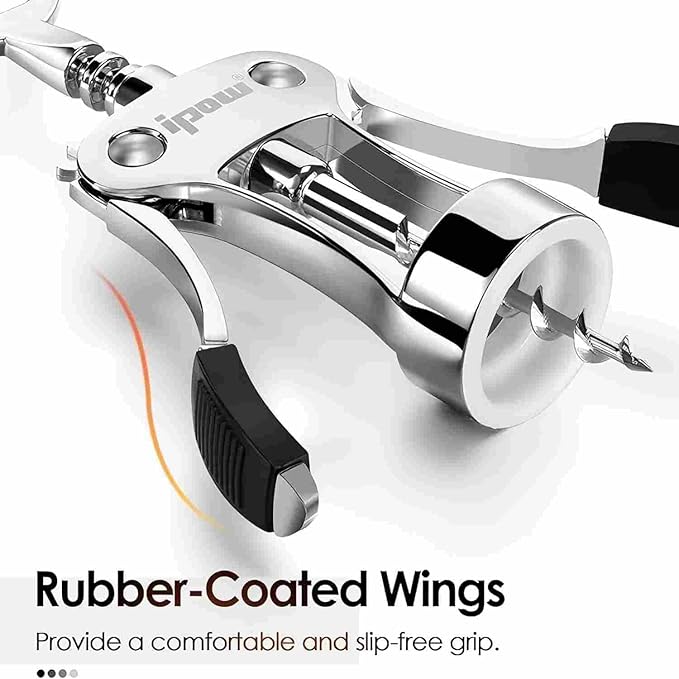 IPOW Wine Opener, Zinc Alloy Wine Bottle Opener, Wing Corkscrew Heavy Duty - Image 5