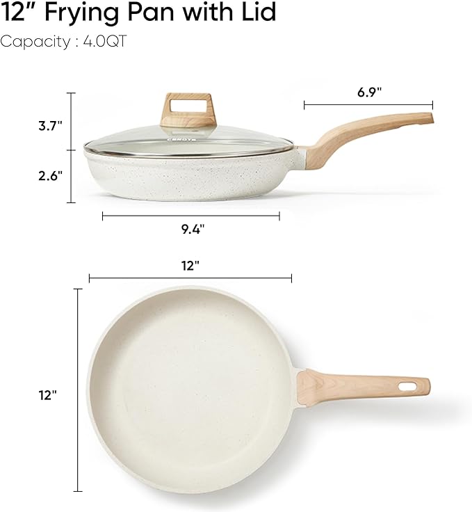 CAROTE 12 Inch Non Stick Frying Pan - Image 2