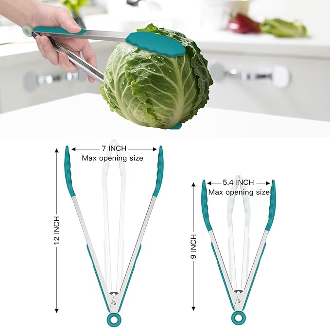 HOTEC Premium Stainless Steel Locking Kitchen Tongs - Image 8
