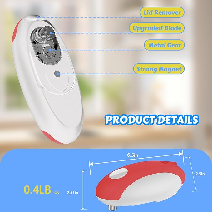 USB Rechargeable Electric Can Opener – Battery Operated, One Touch Automatic - Image 6