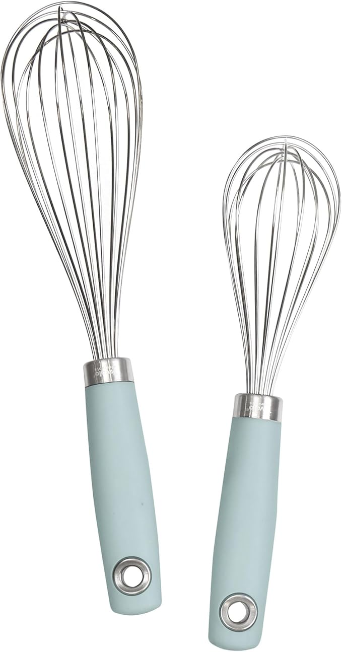 Tovolo Wire Whisk Set of 2 for Baking Cooking Mixing Whisking, 10” & 12” Inch by Tovolo