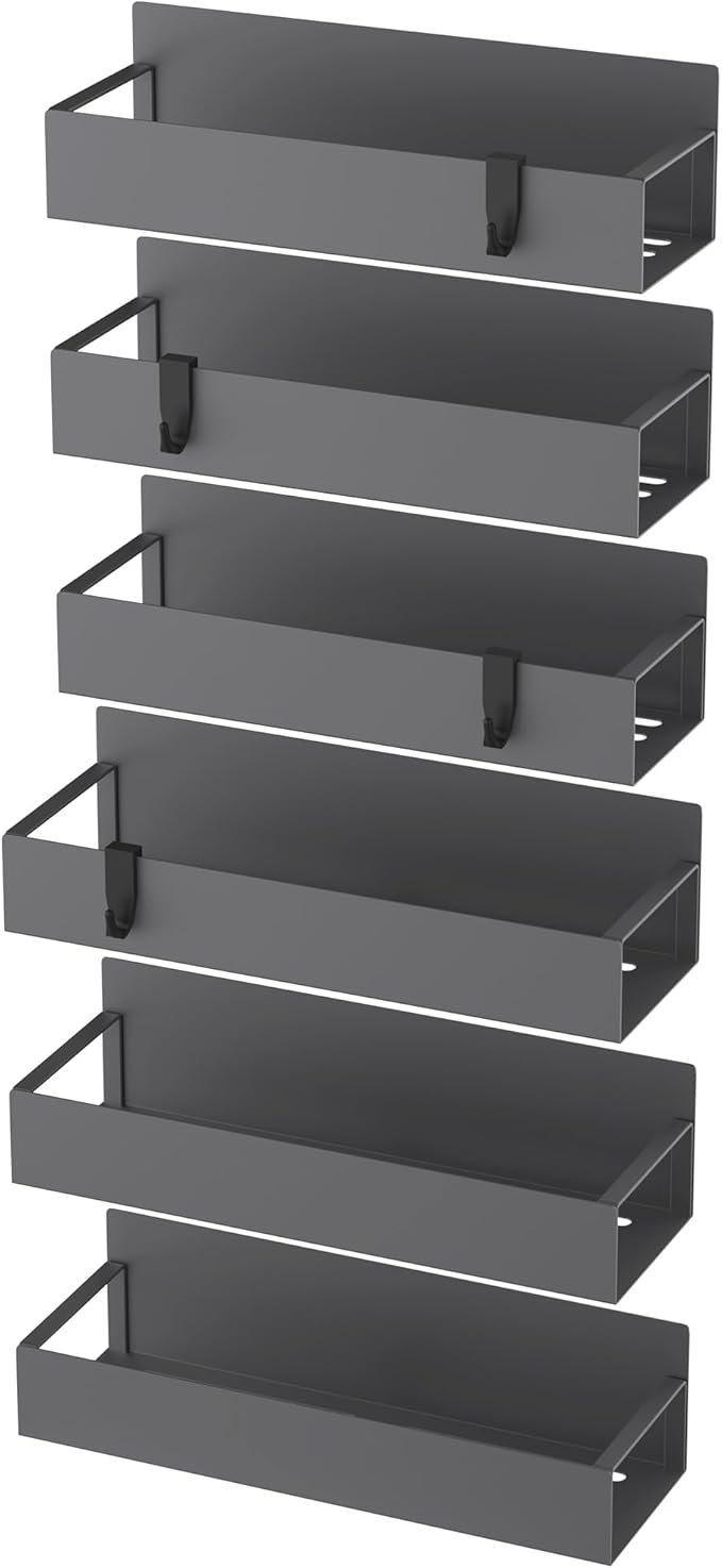 HuggieGems 6 Pack Magnetic Spice Storage Rack Organizer - Image 6