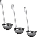 Super Sturdy, Ergonomic 8 Oz. Soup Ladle 3 Pk. Stainless Steel Ladles by FoodRestaurantSupplies