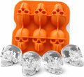 Skull Ice Cube Mold, 6-Cavity Silicone Ice Tray by DakGagMah