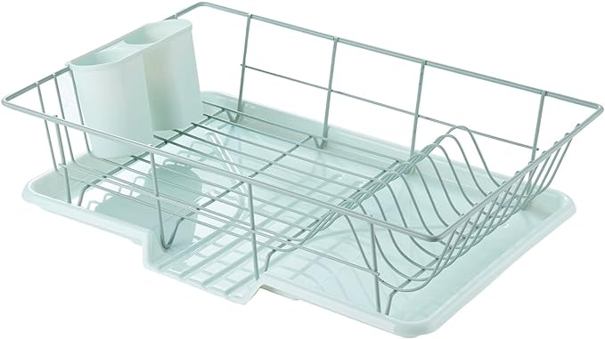 Sweet Home Collection Space-Saving 3-Piece Dish Drainer Rack Set: Efficient by SweetHomeCollection