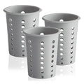 OCS Parts Perforated Utensil Drying Cups | Gray | Set of 3 | Plastic Flatware by OCSParts