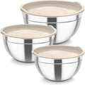 TeamFar Mixing Bowls, Stainless Steel Nesting Salad Bowls by TeamFar