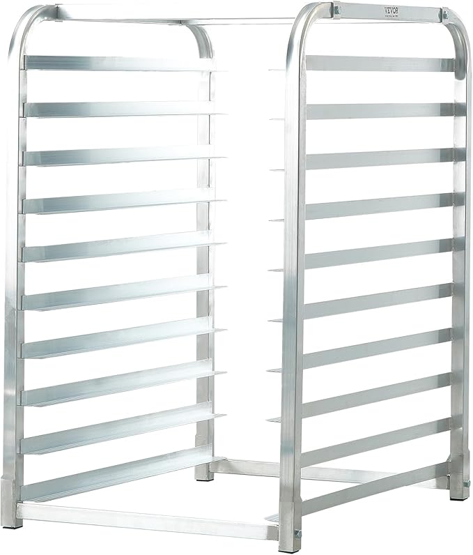VEVOR 10-Tier Bun Pan Rack, Aluminum Racking Trolley Storage - Image 9