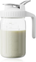 Breast Milk Pitcher, Mason Jar 32 oz, Heavy Duty Wide Mouth Jar by OneDream