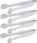 HINMAY Mini Tongs 5-3/4 Inch Stainless Steel Small Serving Tongs, Tiny Kitchen by HINMAY