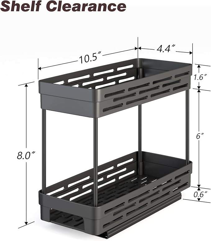 Pull Out Spice Rack Organizer for Cabinet, 3 Packs Slide Out Spice Racks - Image 4