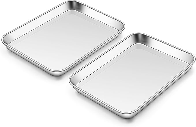 Homikit 2 Pack Baking Sheet, 10 x 8 Inch Stainless Steel Cookie Tray Set by Homikit