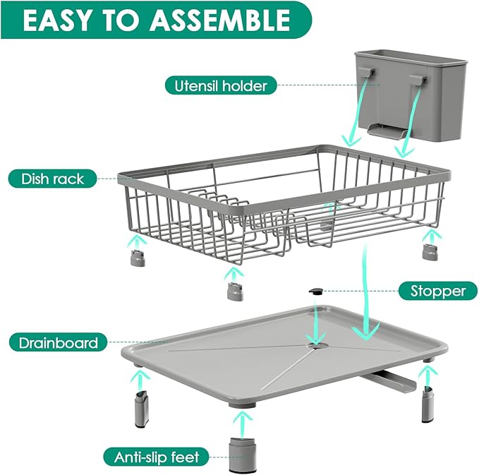 GAOKASE Dish Drying Rack, Stainless Steel-Dish Rack, Dish Racks - Image 7