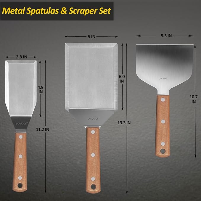 Stainless Steel Metal Spatula Set - Image 2