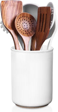 LoeJan 6.7" Utensil Holder, Ceramic Kitchen Utensil Holder by LoeJan