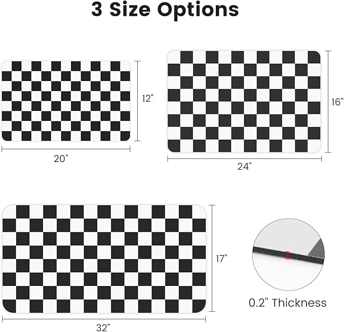 12" x 20" Checkered Dish Drying Mat - Image 2