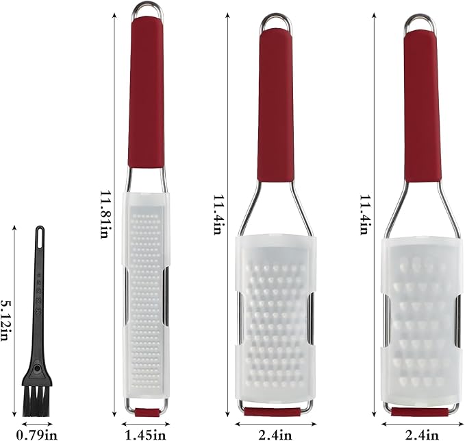 Cambom Cheese Grater Citrus Zester Lemon Zester Pack of 3-304 Stainless Steel - Image 5