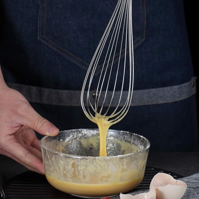 Berglander Rainbow Handle Whisk Pack of 3 Stainless Steel 8", Titianium Plating - Image 7
