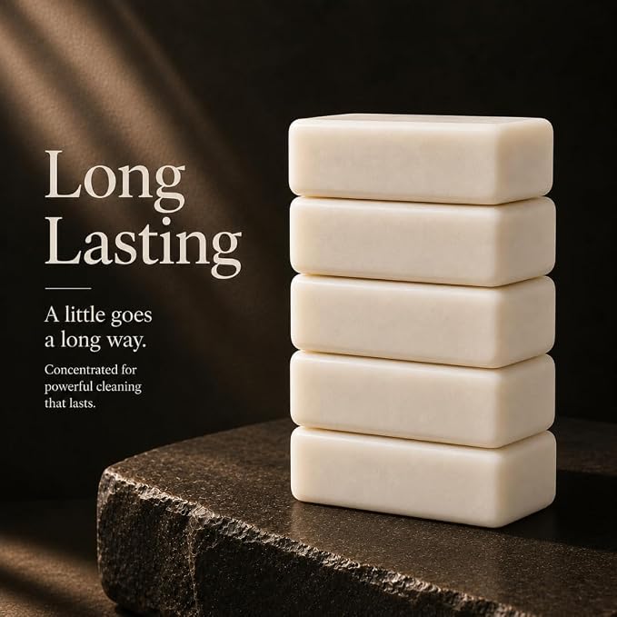 KELEBS Unscented Natural Dish Soap Bar, Organic Coconut, Non-Toxic, 2-Pack