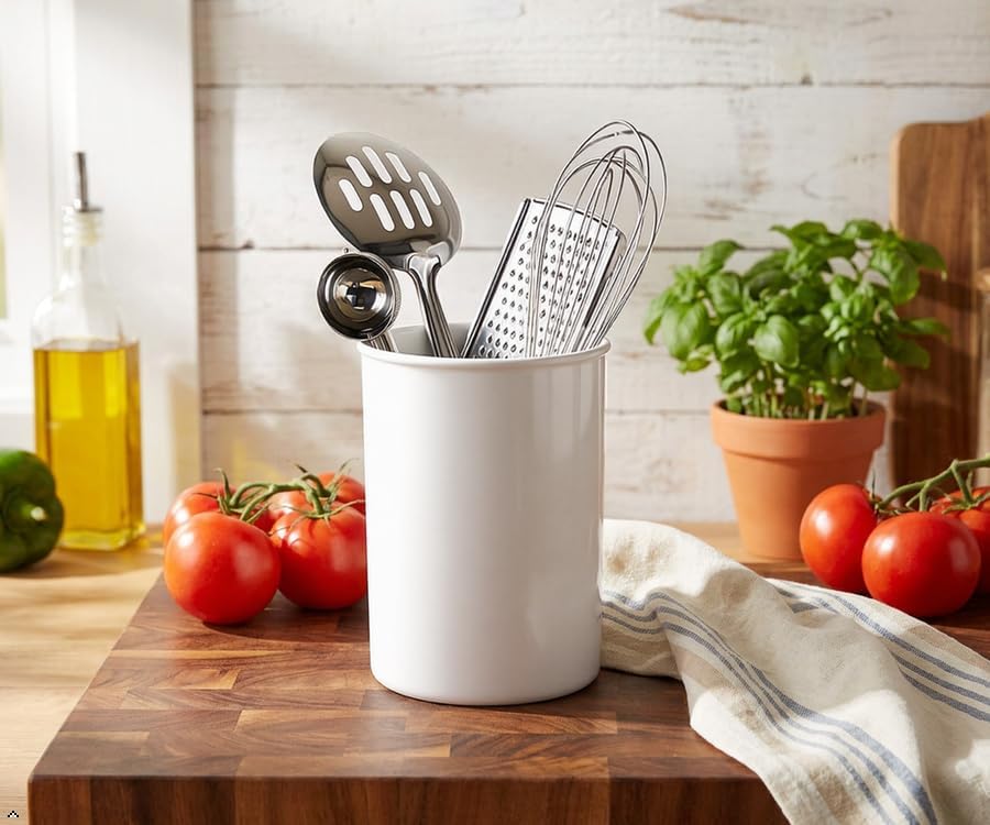 Calypso Basics by Reston Lloyd Plastic Utensil Holder, White