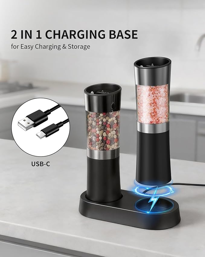 CIRCLE JOY Gravity Sensor Salt and Pepper Grinder Set - Image 2