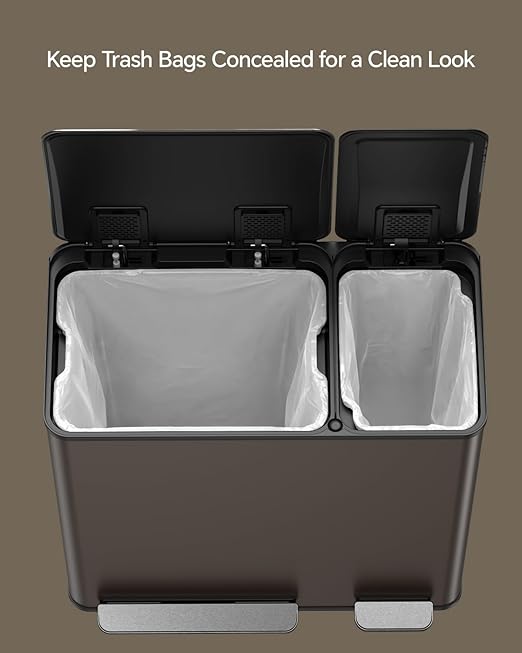 Lovewind Dual Trash and Recycling Bins - Image 7
