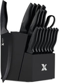 XANAPON 19-Piece Black Kitchen Knife Set by Xanapon