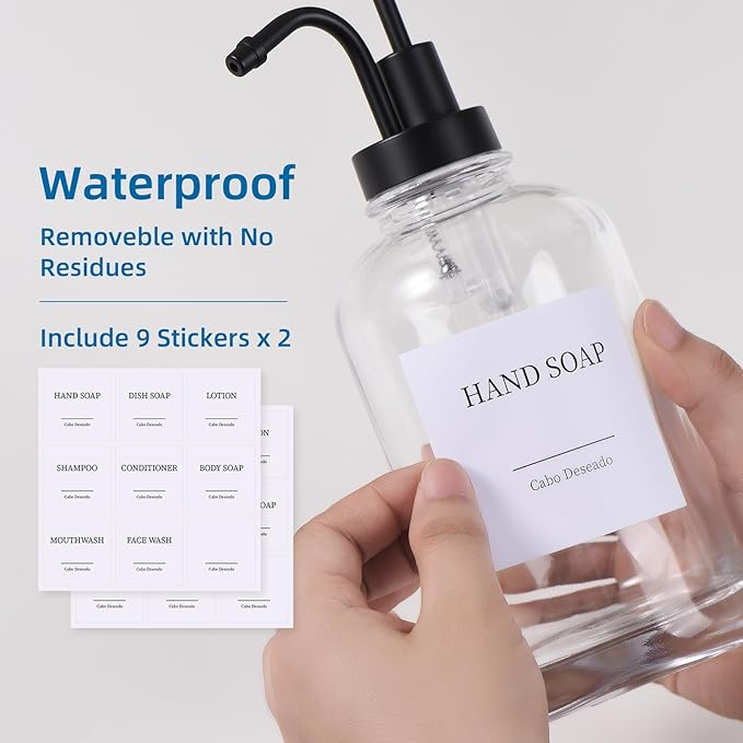 Glass Soap Dispenser with Pump, Dish and Hand Soap Dispenser - Image 5