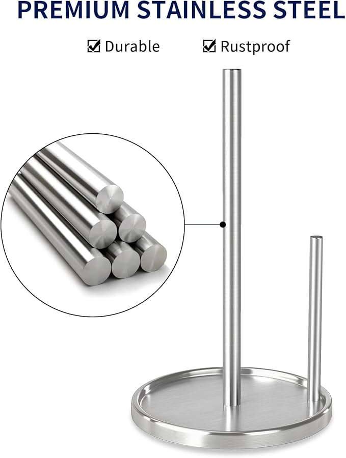 Jesginboo Paper Towel Holder Countertop, Paper Roll Holder - Image 3
