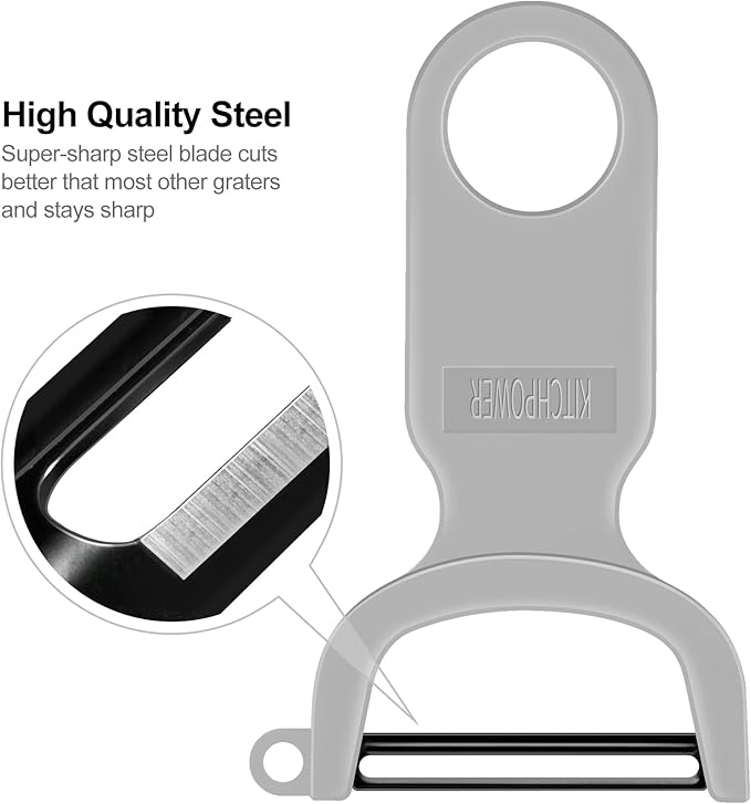 Original Vegetable Fruit Peeler Carbon Steel Blade 3 Pack Grey/Blue/Black… - Image 5