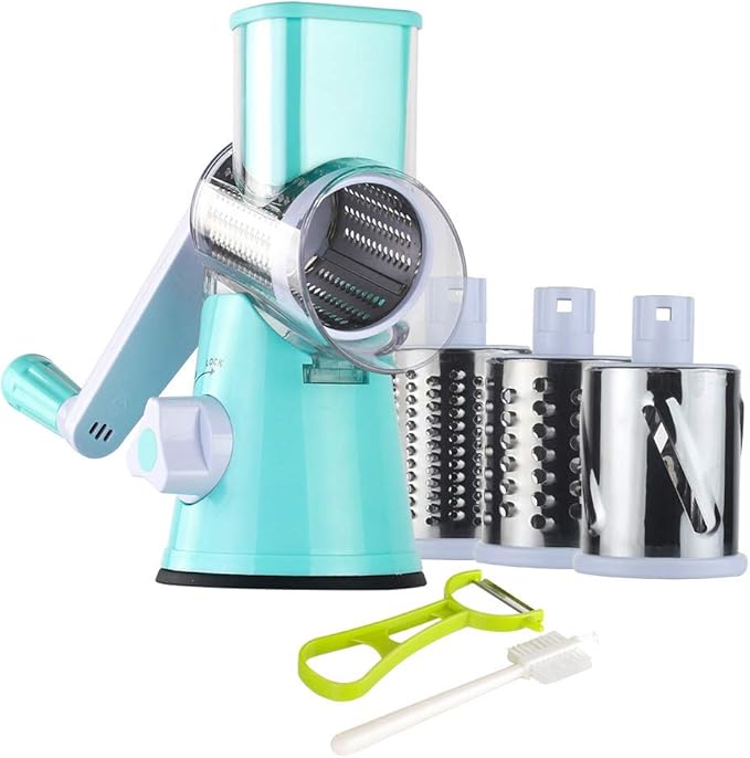 Ourokhome Rotary Cheese Grater Hand Crank, Kitchen Shredder Speed Mandolin by Ourokhome