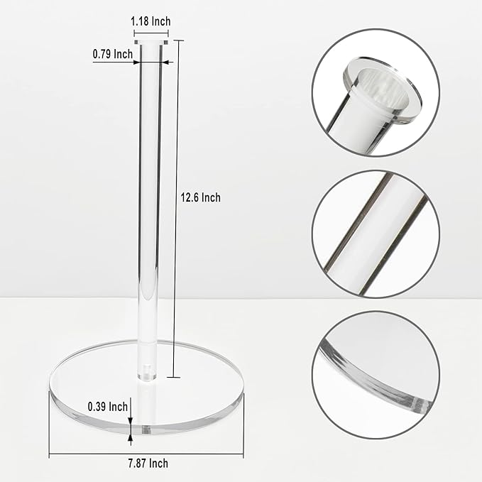 Acrylic Paper Towel Holder, Paper Towel Stand - Image 3