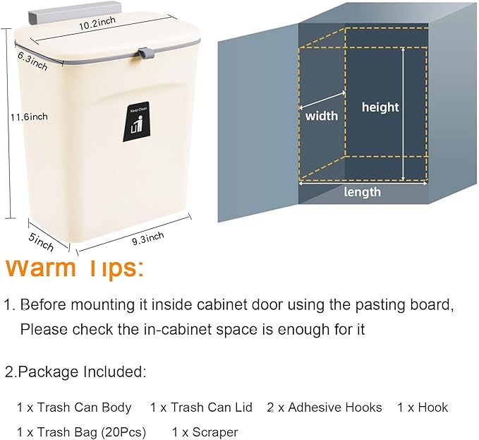 Tiyafuro 2.4 Gallon Kitchen Compost Bin - Image 7