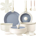 Ammeloo 18-Piece Ceramic Pots and Pans Set Non Stick, Non Toxic Cookware Set by Unknown