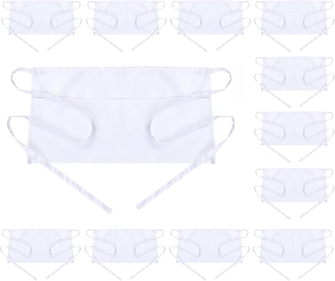 BOHARERS Waist Apron with 3 Pockets 12 Pack by BOHARERS