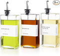 Olive Oil Dispenser Bottle for Kitchen, 3 Pack Glass Oil and Vinegar Dispenser by MIWUYI