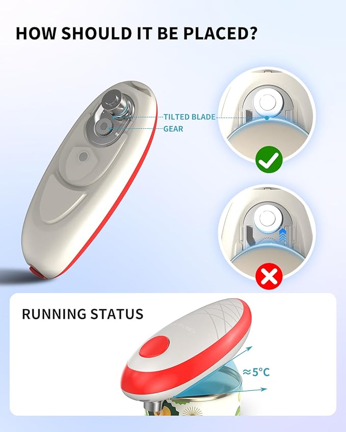 CIRCLE JOY Electric Can Opener, One-Touch Automatic Can Opening - Image 5
