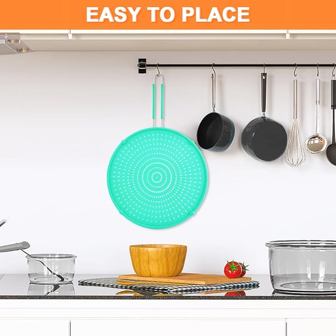 Splatter Screen for Frying Pan, Grease Splatter Guard, Heat-Resistant Splatter - Image 3