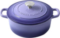 EDGING CASTING Enameled Cast Iron Duch Oven, 5.5 Quart Round Dutch Ovens Pot by EDGINGCOOKWARE