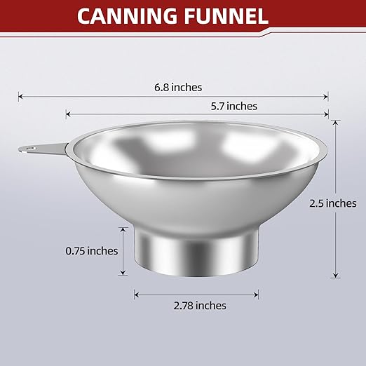 Serinar Stainless Steel Metal Canning Funnel - Image 2
